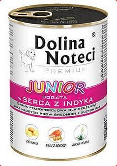 Dolina Noteci Junior Bogata w Serca Indycze 400 g – mokra karma dla szczeniąt