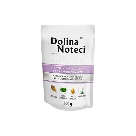 Dolina Noteci Premium Królik z Fasolką i Ryżem 100 g – mokra karma dla psów małych ras