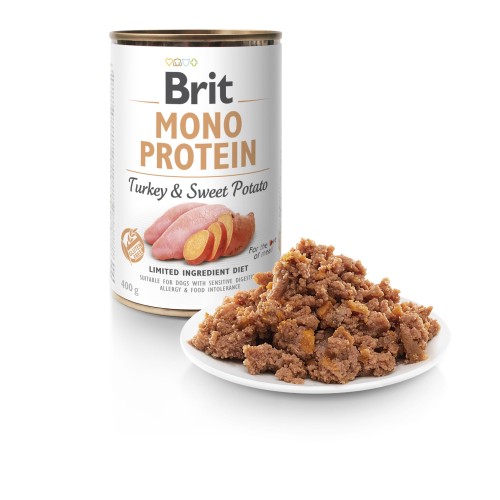 Brit Mono Protein Indyk z Batatami 400 g – monobiałkowa mokra karma dla psa