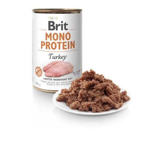 Brit Mono Protein Indyk 400 g – monobiałkowa mokra karma dla psa