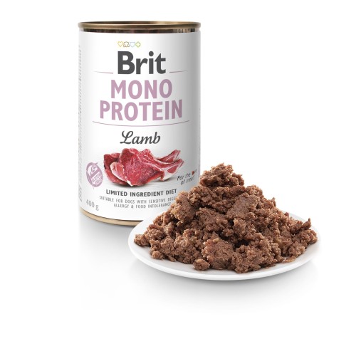 Brit Mono Protein Jagnięcina 400 g – monobiałkowa mokra karma dla psa