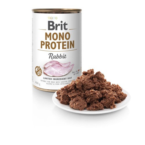 Brit Mono Protein Królik 400 g – monobiałkowa mokra karma dla psa