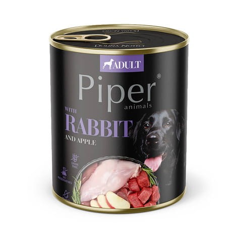 Piper Animals Królik z Jabłkiem 800 g – mokra karma dla psa