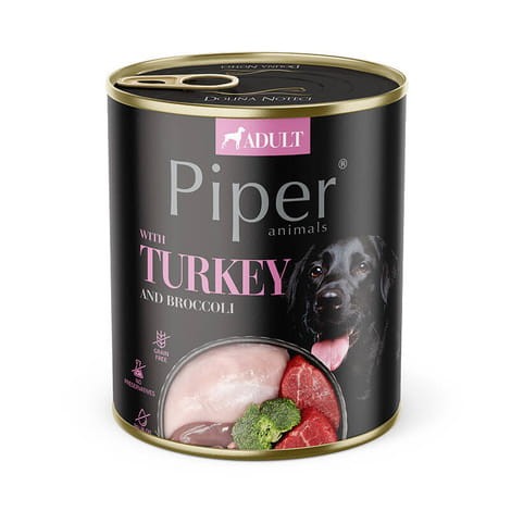 Piper Animals Indyk z Brokułem 800 g – mokra karma dla psa