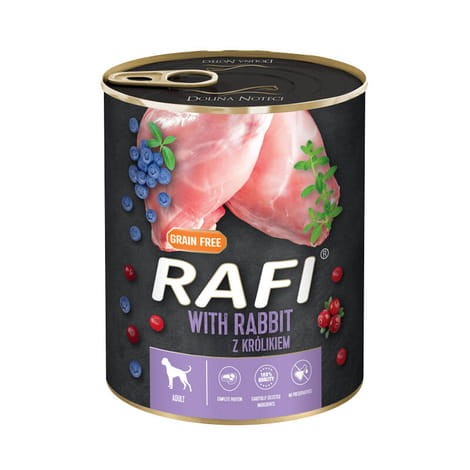 Rafi Królik 800 g – mokra karma dla dorosłych psów