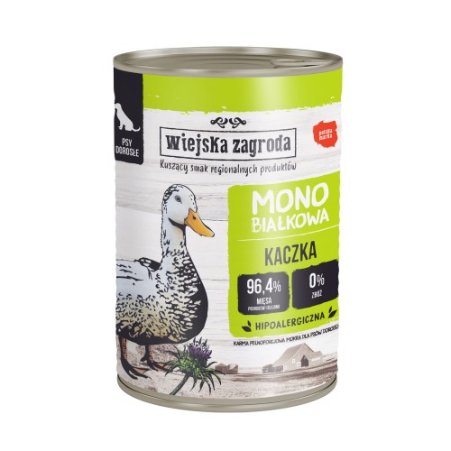 Wiejska Zagroda Mono Kaczka 400 g – mokra karma dla psa