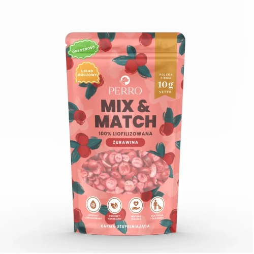 MIX&MATCH Żurawina 10g - przysmak liofilizowany dla psa 