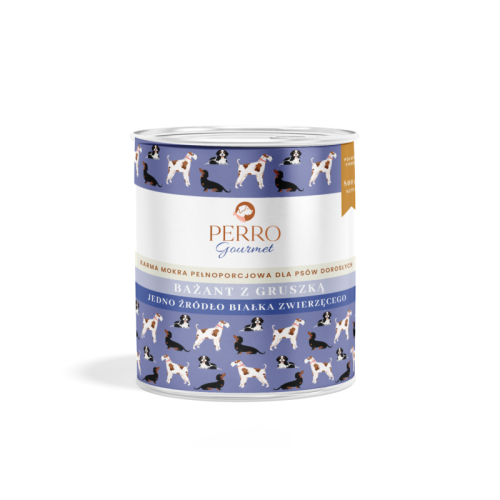 Perro Gourmet Bażant z gruszką 400g - mokra karma dla dorosłego psa