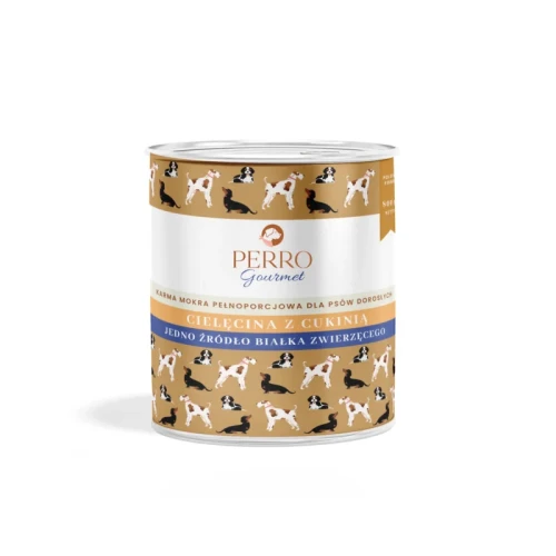 Perro Gourmet Cielęcina z cukinią 400g - mokra karma dla dorosłego psa