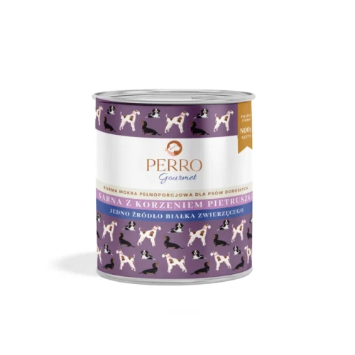 Perro Gourmet Sarna z korzeniem pietruszki 400g - mokra karma dla dorosłego psa