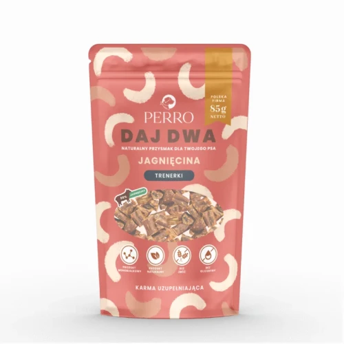 Perro DAJ DWA trenerki Jagnięcina 85g