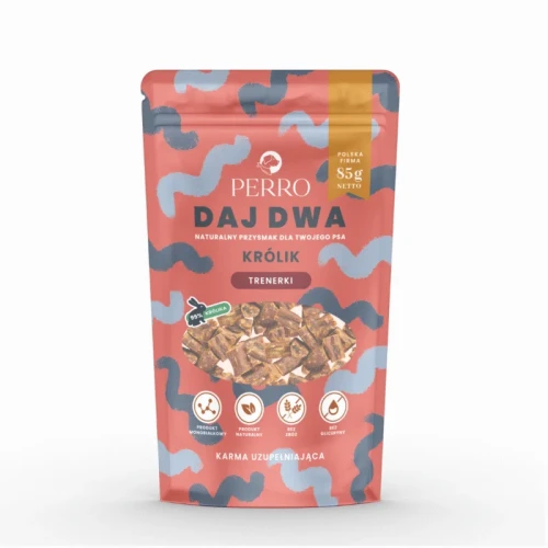 Perro DAJ DWA trenerki Królik 85g