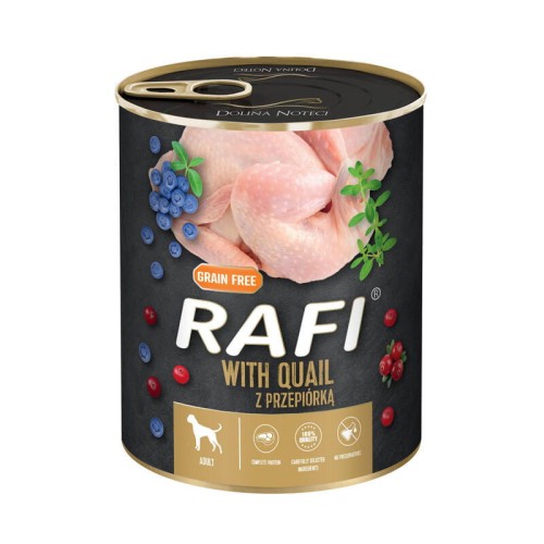 Rafi Przepiórka 800g - mokra karma dla dorosłych psów