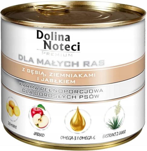 Dolina Noteci premium dla małych ras z gęsią, ziemniakiem i jabłkiem 185g