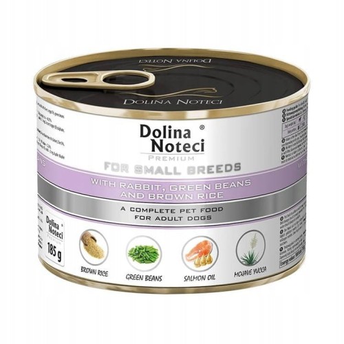 Dolina Noteci premium dla małych ras z królikiem, fasolką i ryżem brązowym 185g
