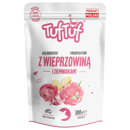 TufTuf Wieprzowina z ziemniakami 300g - mokra karma dla dorosłego psa