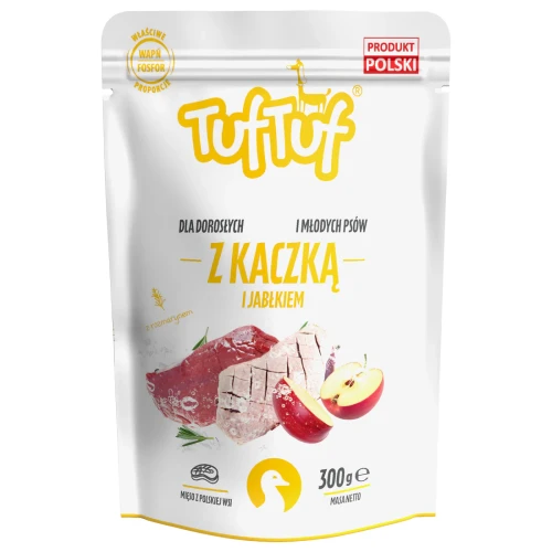 TufTuf Kaczka z jabłkiem 300g - mokra karma dla dorosłego psa
