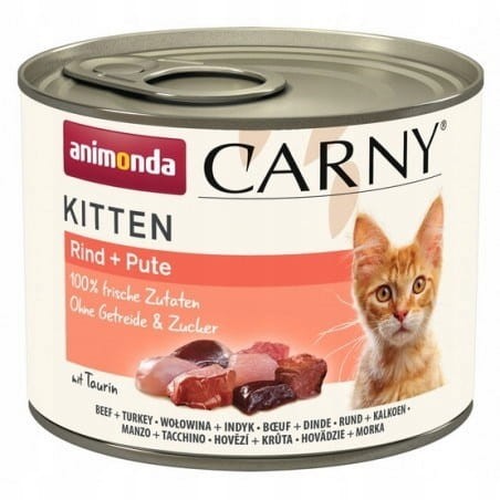 Animonda wołowina + indyk 200g - mokra karma dla kociąt