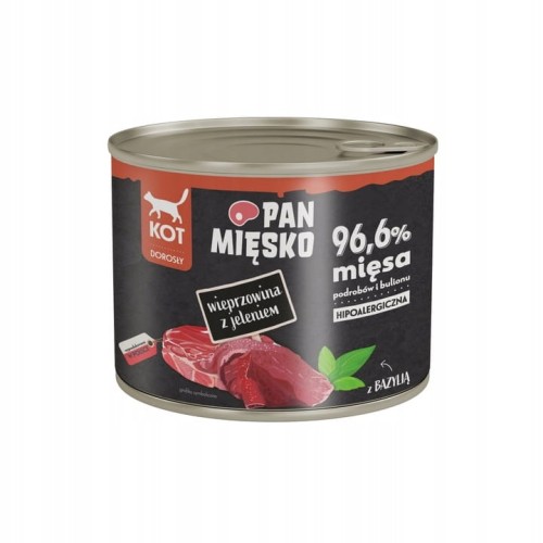 Pan Mięsko wieprzowina z jeleniem 200g - mokra karma dla kota