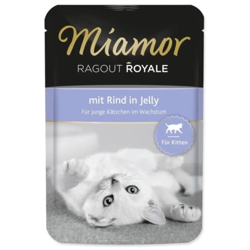 Miamor Ragout Royale z wołowiną w galaretce 100g - saszetka mokra karma dla kociąt