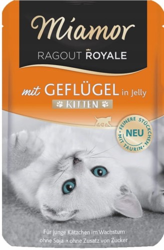 Miamor Ragout Royale z drobiem w galaretce 100g - saszetka mokra karma dla kociąt