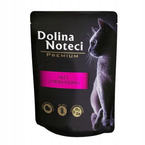 Dolina Noteci filet z piersi indyka 85g  - saszetka mokra karma dla kotów 